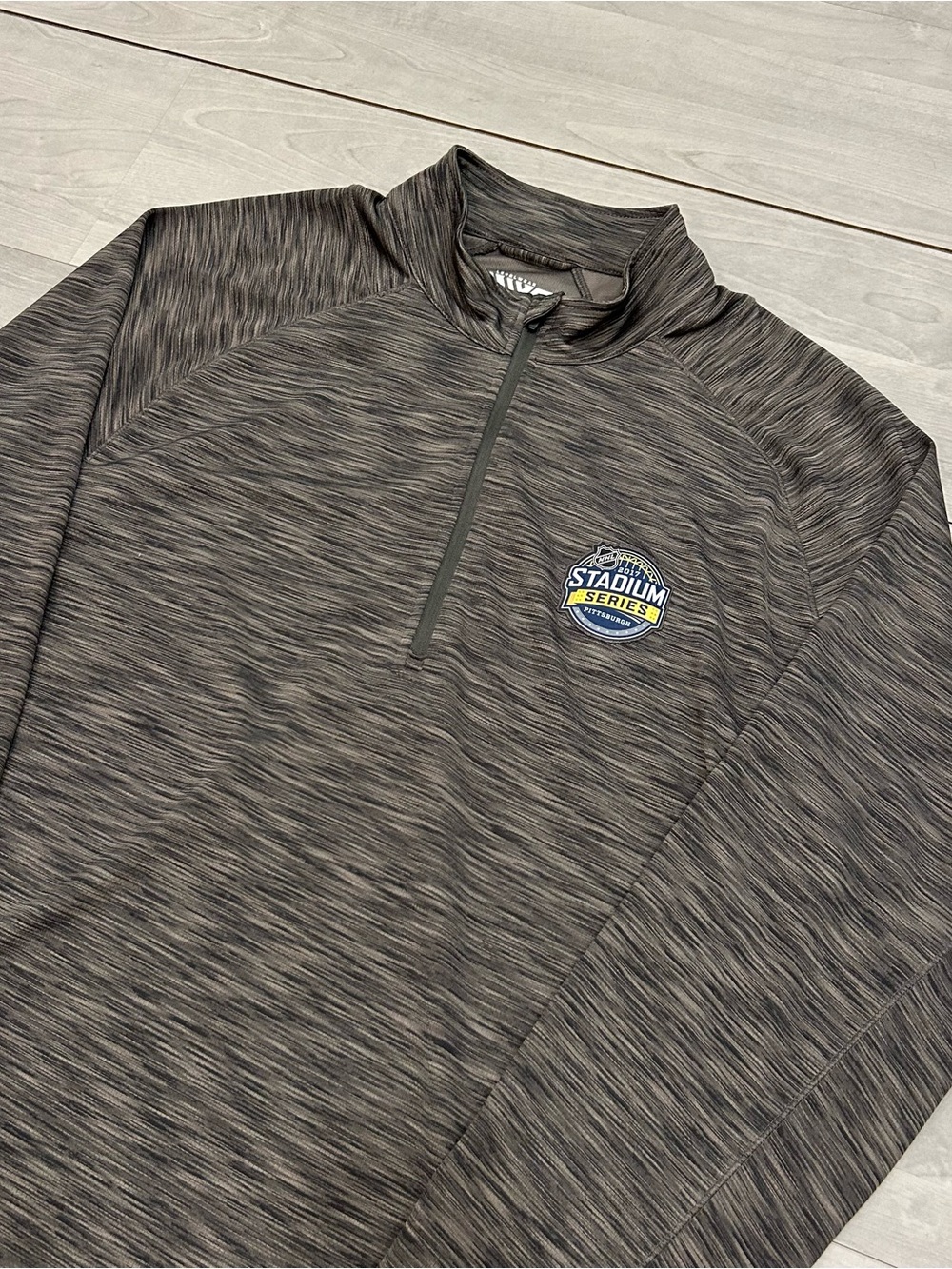 2017 NHL Stadium Series Pittsburgh Penguins Levelwear 1/4 Zip Men XL Gray